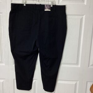 Ava & Viv Pants Ankle Mid Rise Comfort Waist Women’s Black Dress Pants 24W